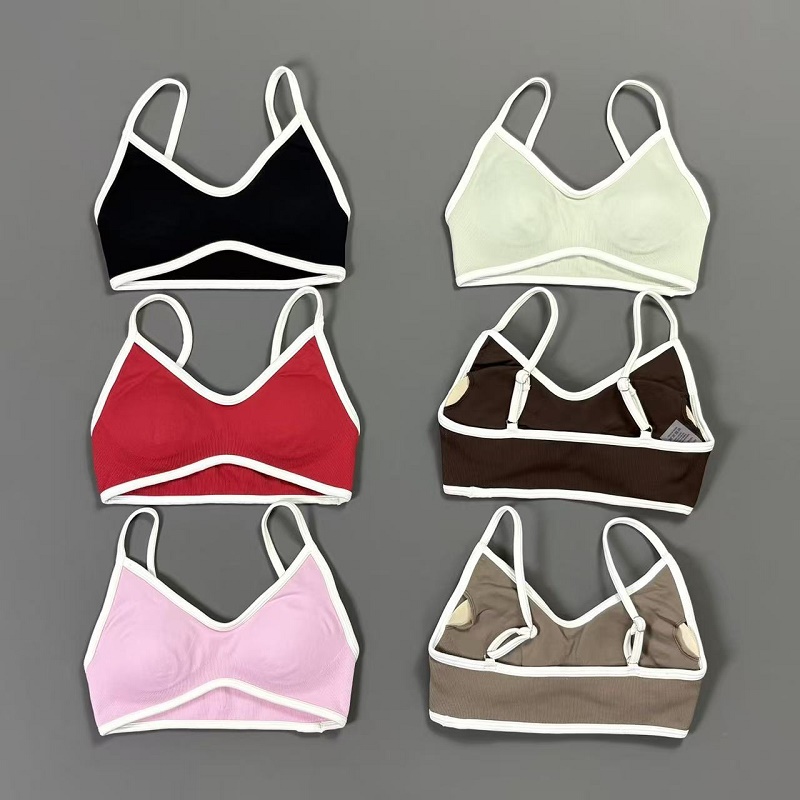 Aquatic Sports Bra - Sutiã Esportivo Feminino Contrastline com Decote